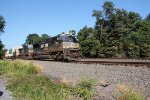 NS 1059 takes a train down the siding